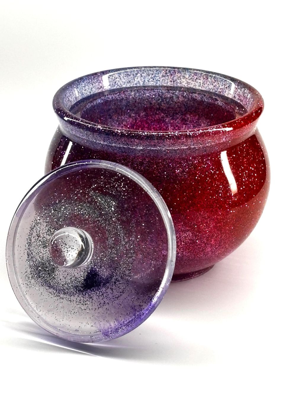 Glitter Jar: Colorful Small Container - Purple and Orange